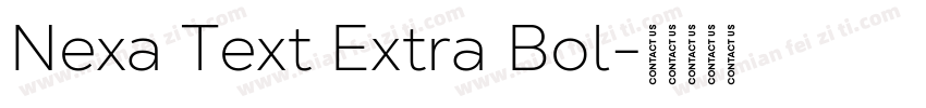 Nexa Text Extra Bol字体转换